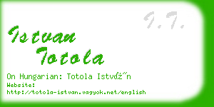 istvan totola business card